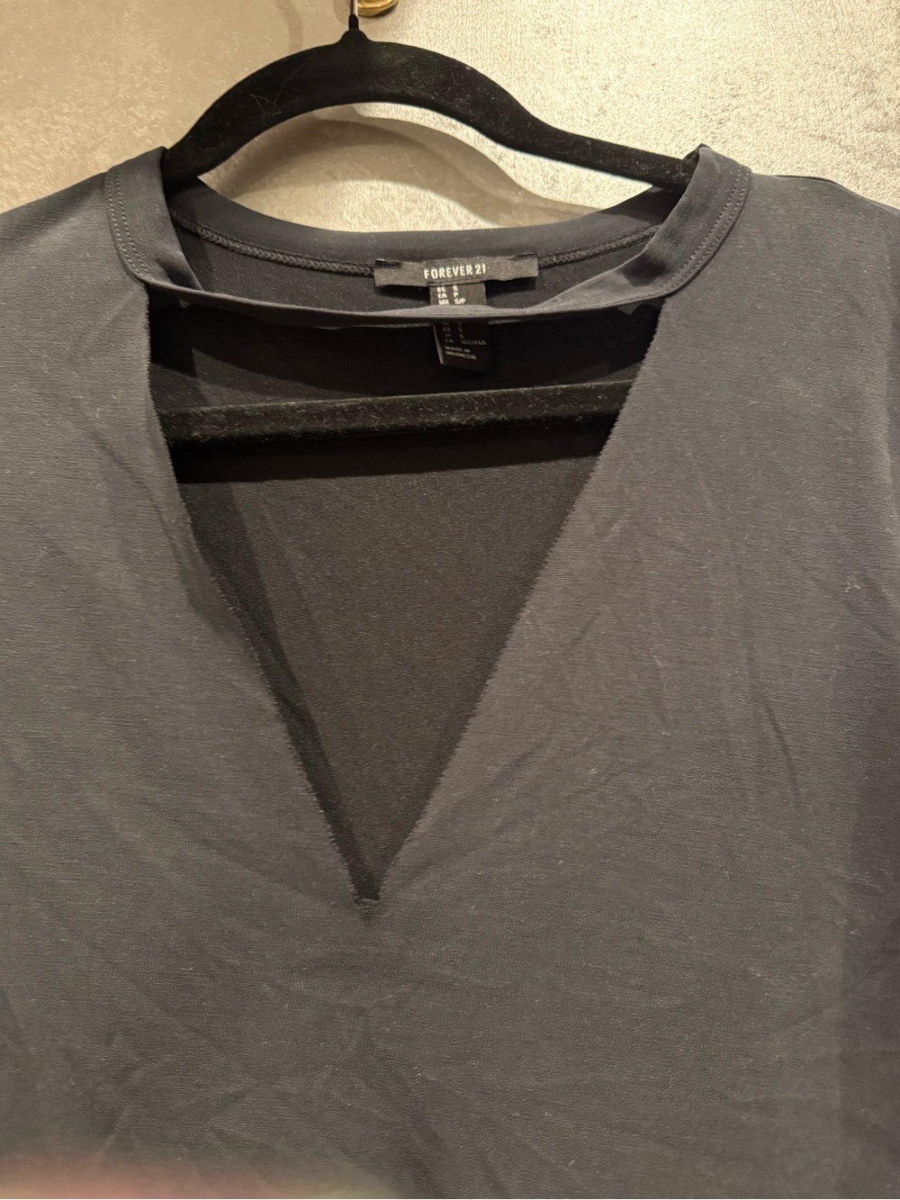 Forever 21 women’s Black V-Neck Shirt